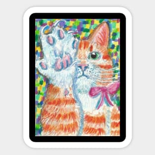 orange ginger tabby cat Sticker